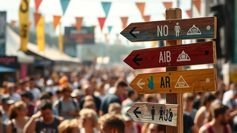 Signalétique festival : guide complet pour optimiser le parcours de vos visiteurs en 2026